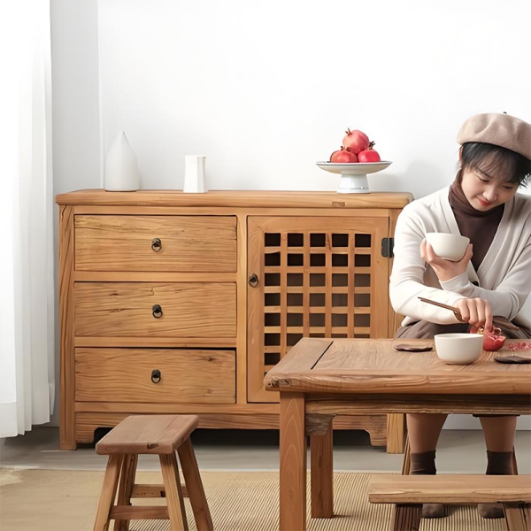 Wooden storage cabinet