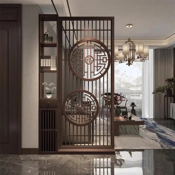 Solid wood screen partition