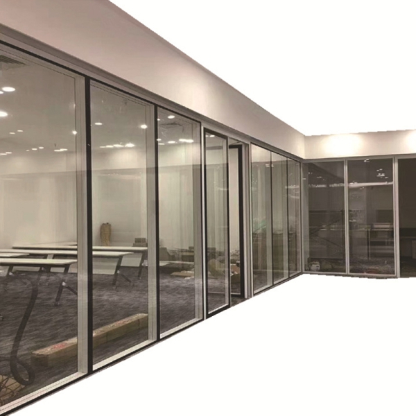 Finished glass partition