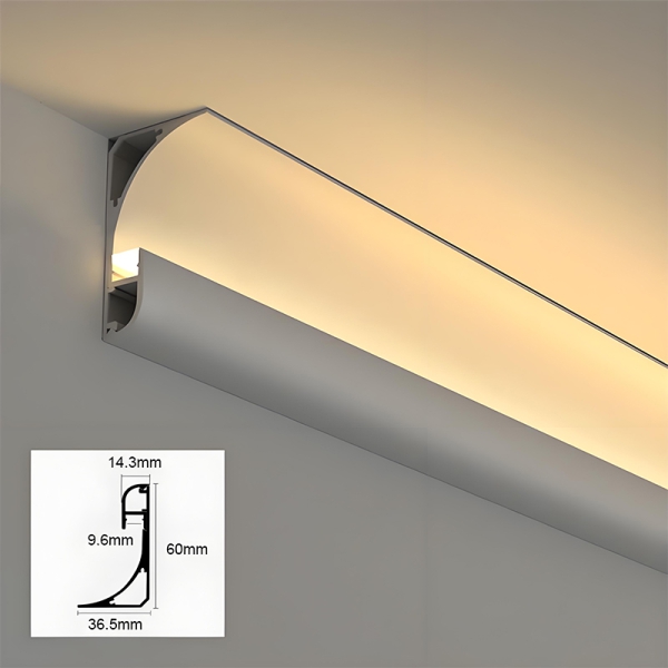 Aluminum alloy ceiling corner closing line